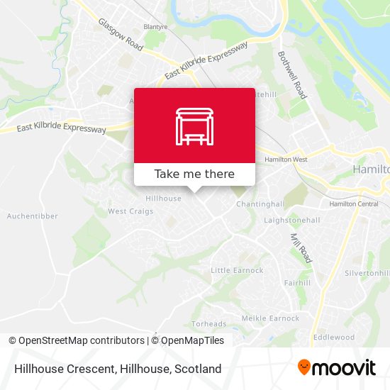 Hillhouse Crescent, Hillhouse map
