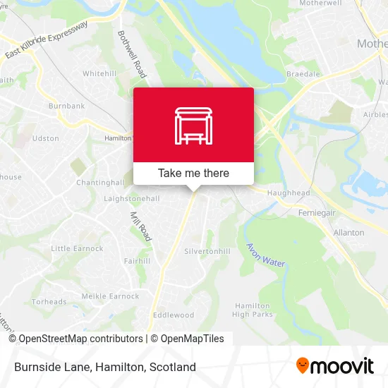 Burnside Lane, Hamilton map