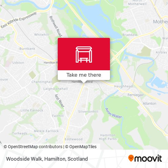 Woodside Walk, Hamilton map