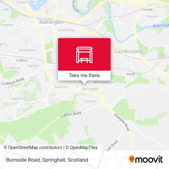 Burnside Road, Springhall map