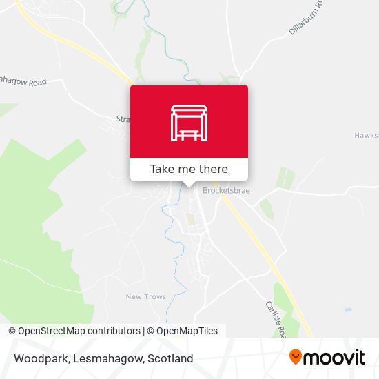 Woodpark, Lesmahagow map
