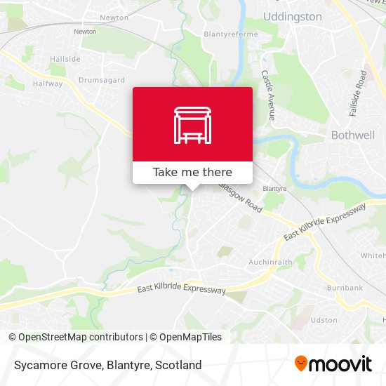Sycamore Grove, Blantyre map