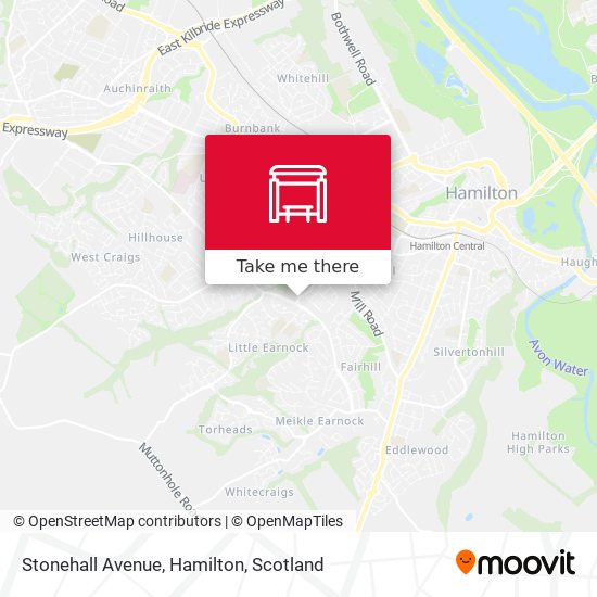 Stonehall Avenue, Hamilton map