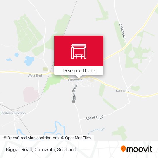 Biggar Road, Carnwath map