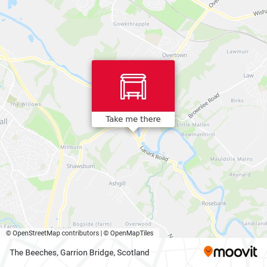The Beeches, Garrion Bridge map