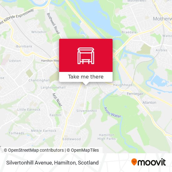 Silvertonhill Avenue, Hamilton map