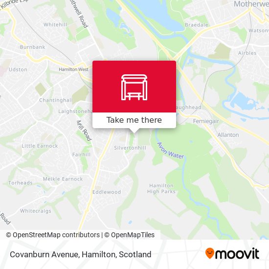Covanburn Avenue, Hamilton map