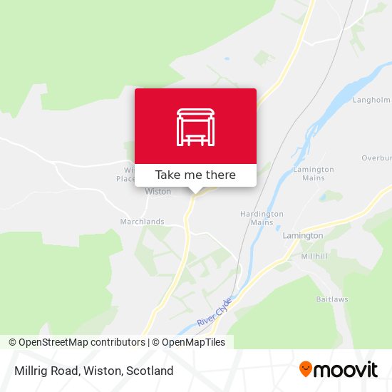 Millrig Road, Wiston map