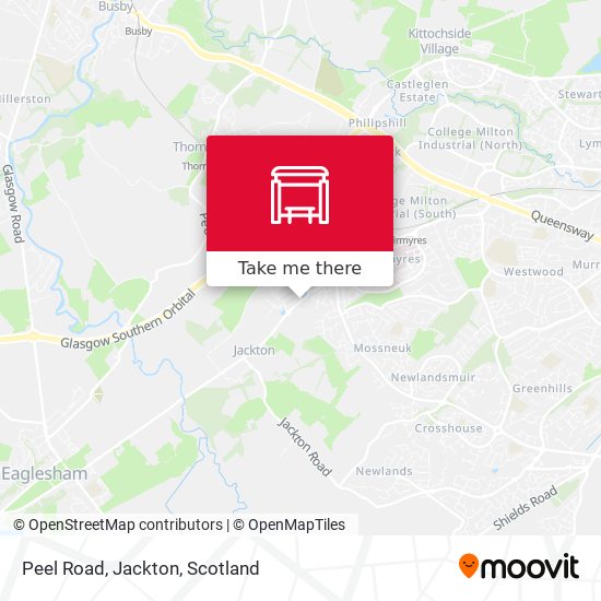 Peel Road, Jackton map