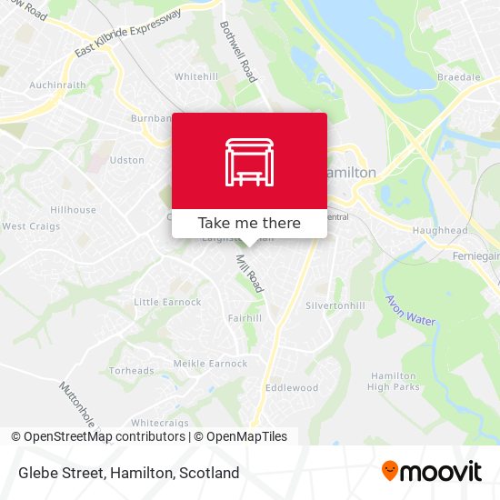 Glebe Street, Hamilton map