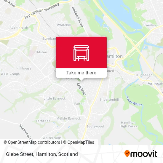 Glebe Street, Hamilton map