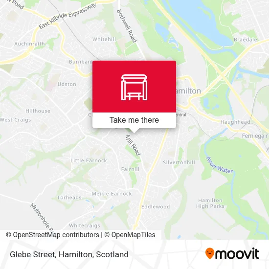 Glebe Street, Hamilton map