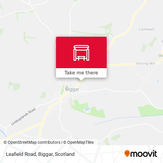 Leafield Road, Biggar map