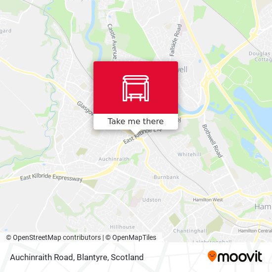 Auchinraith Road, Blantyre map