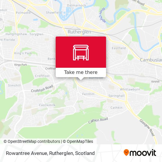 Rowantree Avenue, Rutherglen map