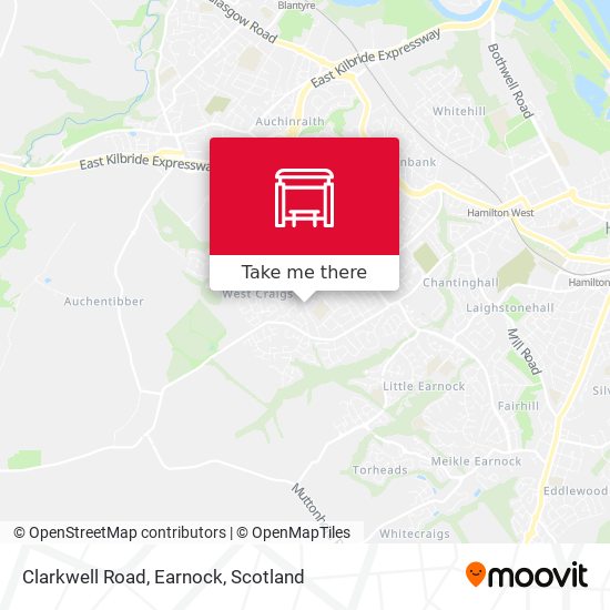 Clarkwell Road, Earnock map