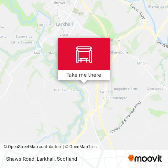 Shaws Road, Larkhall map