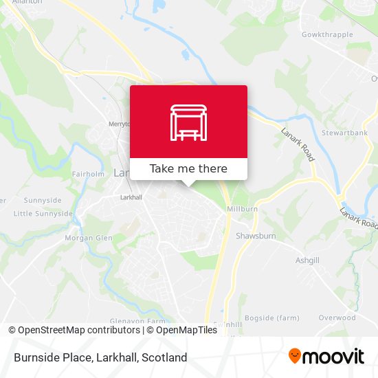 Burnside Place, Larkhall map