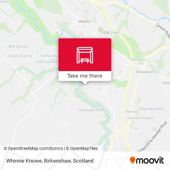 Whinnie Knowe, Birkenshaw map