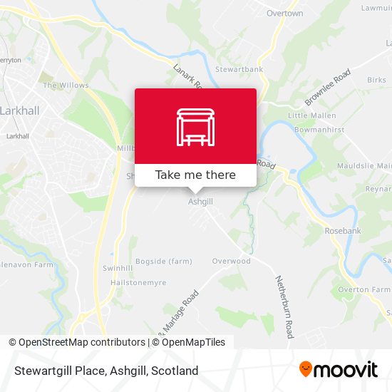 Stewartgill Place, Ashgill map