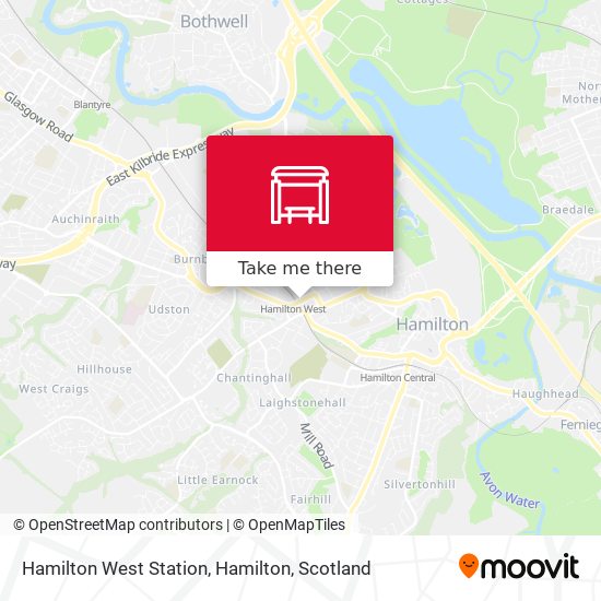 Hamilton West Station, Hamilton map