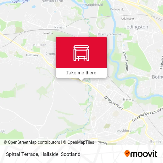 Spittal Terrace, Hallside map