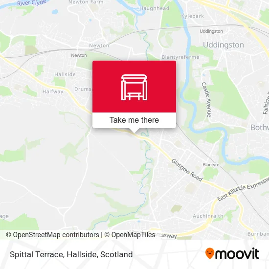 Spittal Terrace, Hallside map