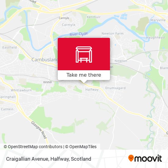 Craigallian Avenue, Halfway map