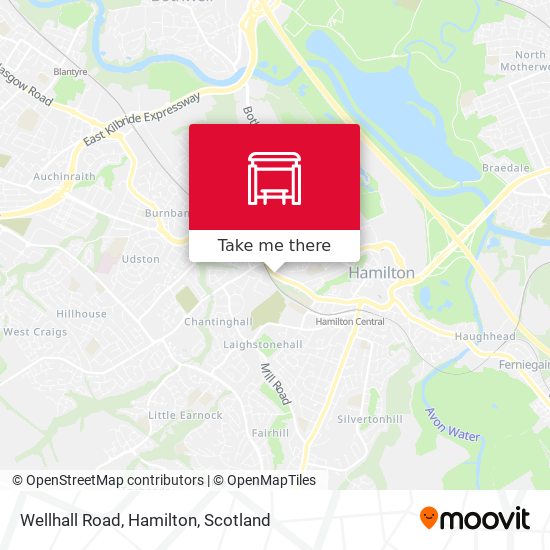Wellhall Road, Hamilton map