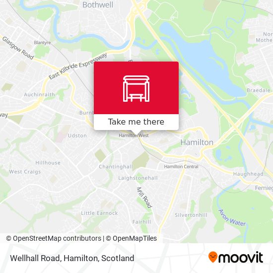 Wellhall Road, Hamilton map