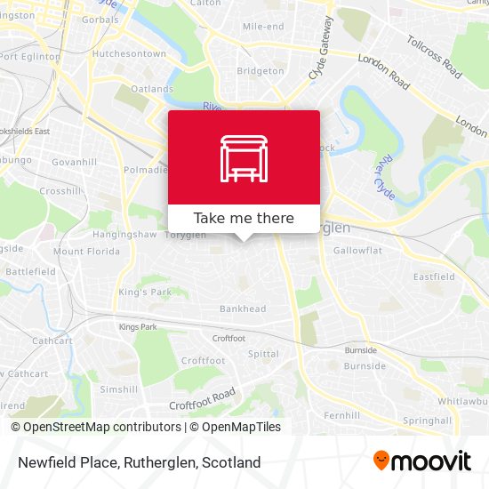 Newfield Place, Rutherglen map