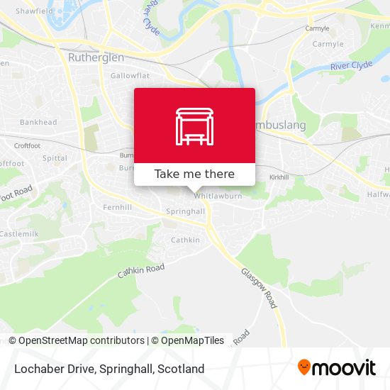 Lochaber Drive, Springhall map