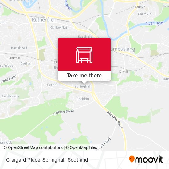 Craigard Place, Springhall map