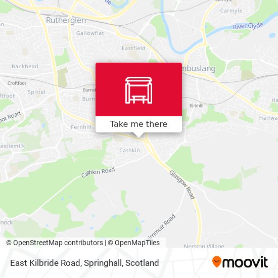 East Kilbride Road, Springhall map