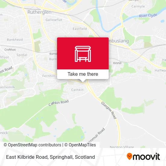 East Kilbride Road, Springhall map