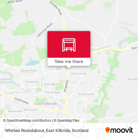 Whirlies Roundabout, East Kilbride map