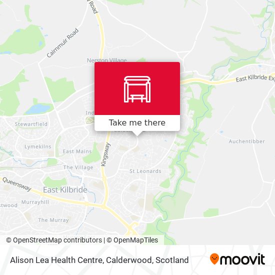 Alison Lea Health Centre, Calderwood map