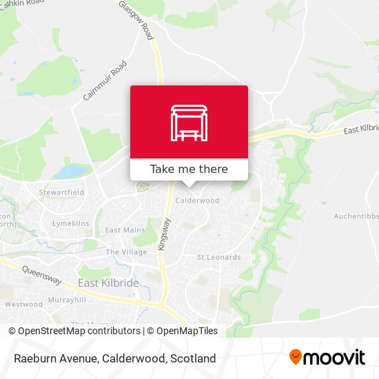 Raeburn Avenue, Calderwood map