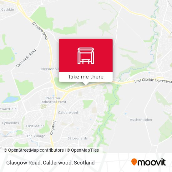 Glasgow Road, Calderwood map