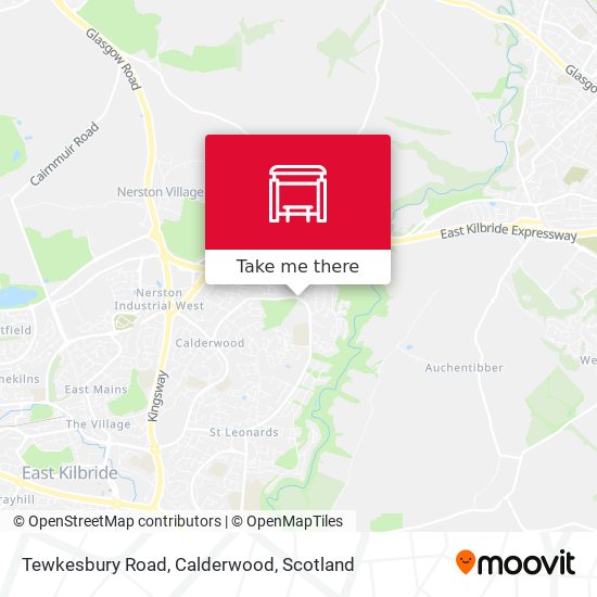 Tewkesbury Road, Calderwood map