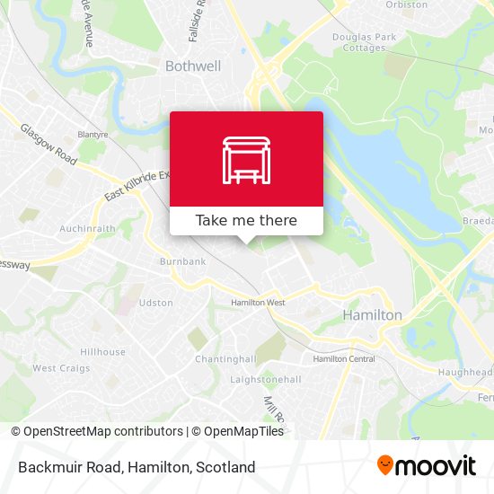 Backmuir Road, Hamilton map