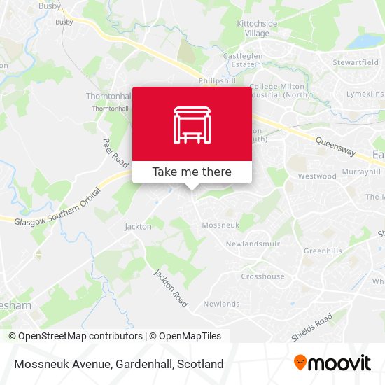 Mossneuk Avenue, Gardenhall map