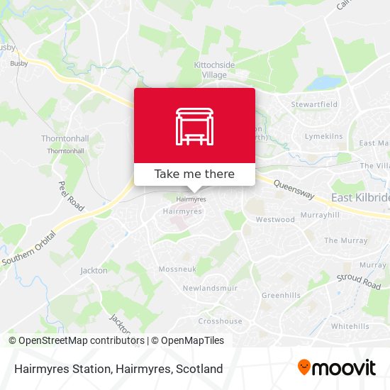 Hairmyres Station, Hairmyres map