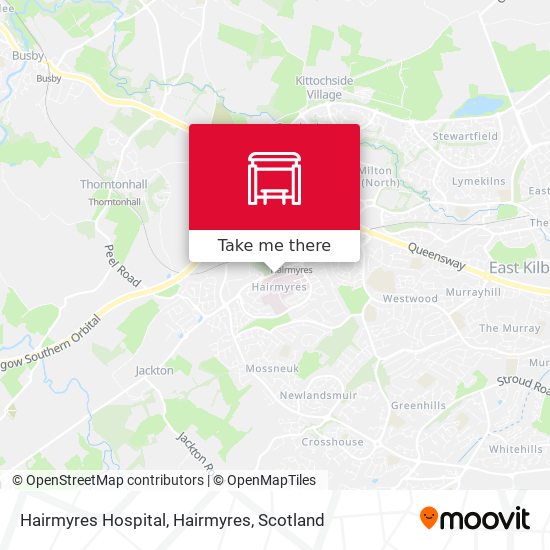 Hairmyres Hospital, Hairmyres map