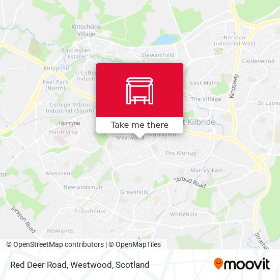 Red Deer Road, Westwood map