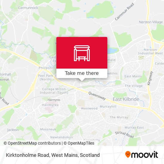 Kirktonholme Road, West Mains map