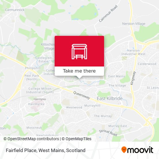 Fairfield Place, West Mains map