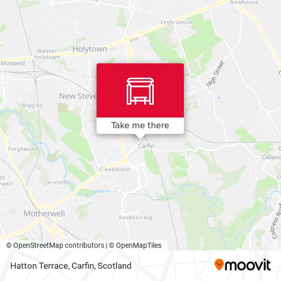 Hatton Terrace, Carfin map