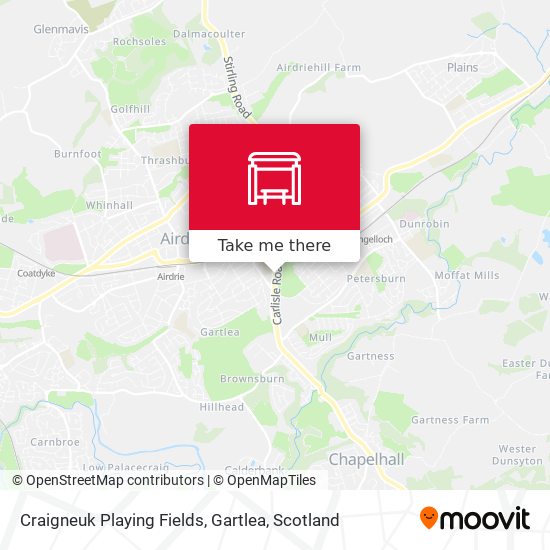 Craigneuk Playing Fields, Gartlea map
