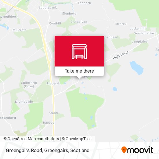 Greengairs Road, Greengairs map
